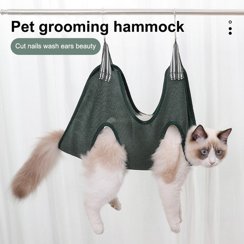 Pet Grooming Hammock Harness For Cats And Dogs, Cat Grooming Sling For Trimming Nail And Ear Care, Pet Hammock Restraint Bag