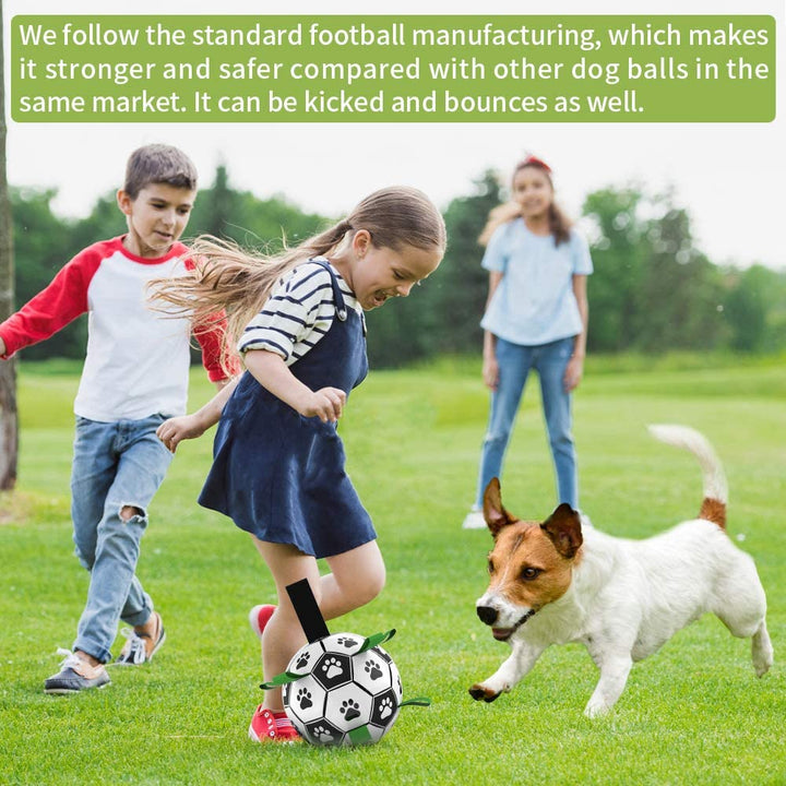 Dog Toys Interactive Pet Football Toys with Grab Tabs Dog Outdoor training Soccer